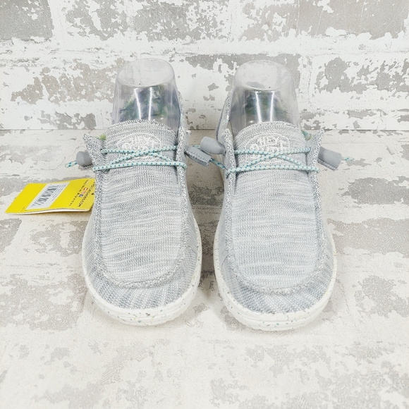 New Hey Dude Wendy Stretch Grey Pearl River Casual Slip On Shoes O36 - Picture 3 of 11